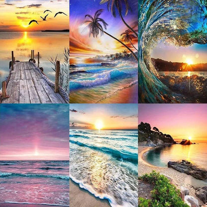 Sunset Beach Diamond Art Kits (Clearance) - Belfair Designs