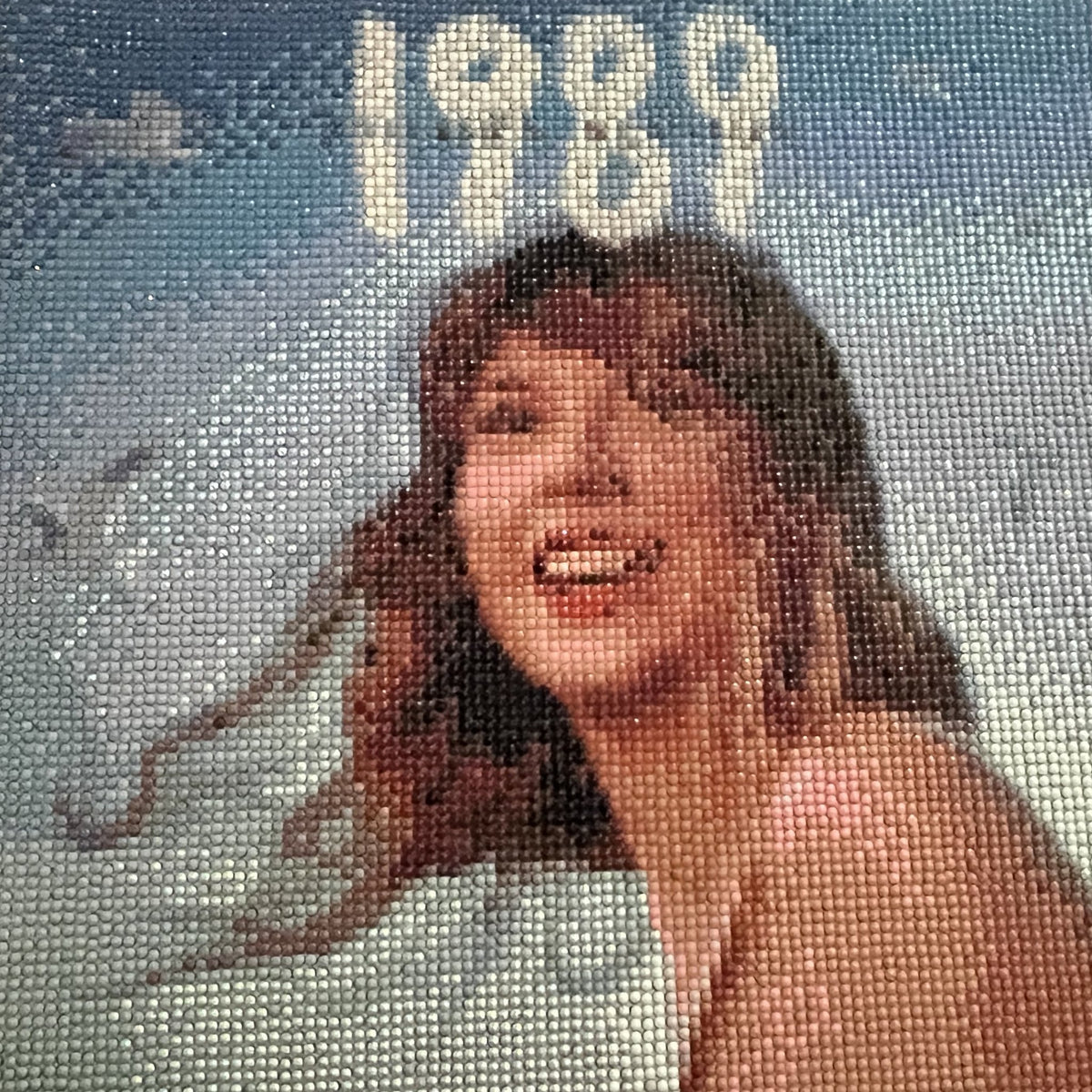 Completed Taylor Swift 1989 album cover diamond painting